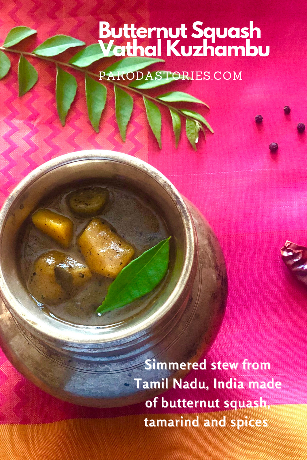 Thick tamarind stew made with butternut squash